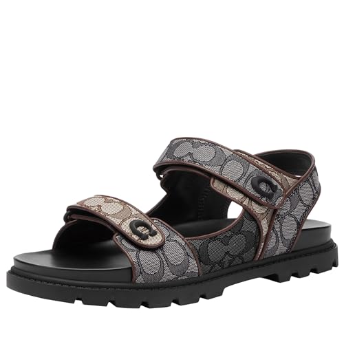 Coach Men's Platform Sandal in Signature Jacquard, Multi, 7