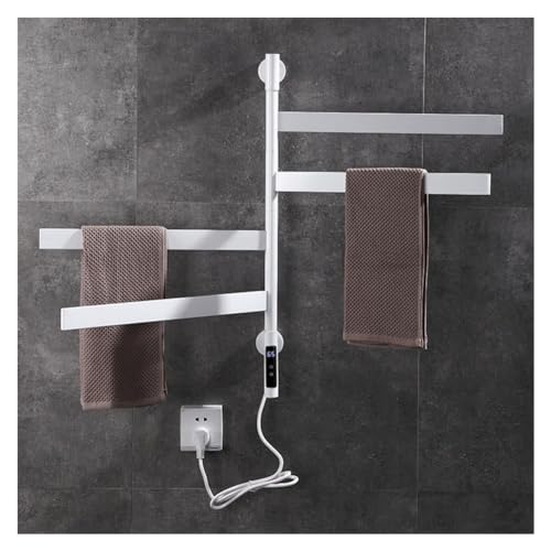 HGTRH Toallero Electrico Baño, Toallero Electrico Calentador Toallas Electrico Secador de Toallas Electrico para Baño Toallero Electrico de Pie Toalleros de Baño Electrico White