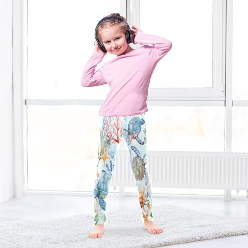 Toddler Girls Leggings Printed Yoga Pants Leggings Sea Turtles for Kids4