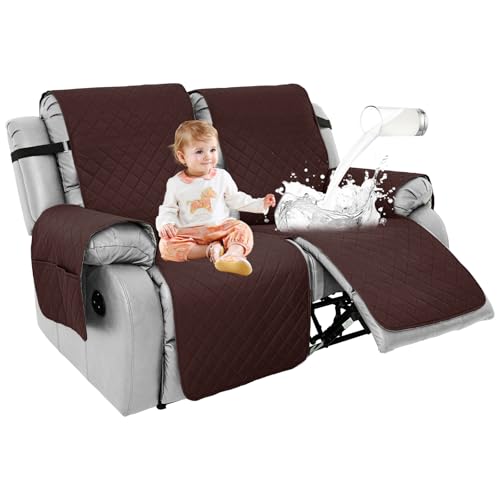 Funda de sofá reclinable de 2 plazas lavable para hogares con mascotas y niños activos 2