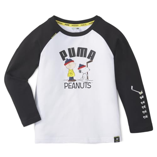 PUMA Toddler Boys Crew Neck Long Sleeve X Peanuts Casual Tops Casual - Black3