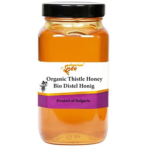 900 g Organic Cardoon (Thistle Blossom) bee Honey, Wild Thistle Meadows, 2 Jars x 450 g Cover