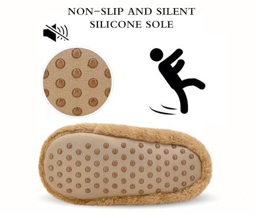 Image of Keyela Women Fuzzy Animal Slipper Socks, Non Slip Indoor House Slippers | Soft fuzzy plush material, cute animal design with gripper sole for bedroom, lounge indoor daily wear