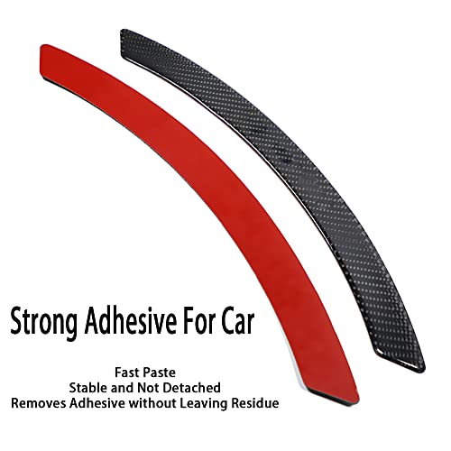 Image of Fender Anti-Scratch Protector Trim,Carbon Fiber Emblem Protector Fender Molding Side Stickers Decals Badge Sports Decoration Lossless Installtion Accessories 4 Packs Black