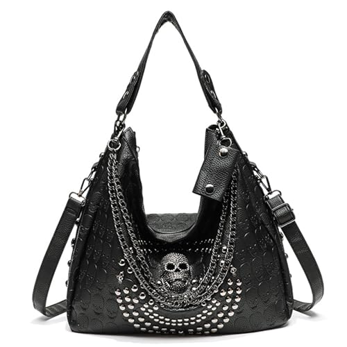 Bolso de mano de calavera ideal para el trabajo, escuela y compras de estilo gótico