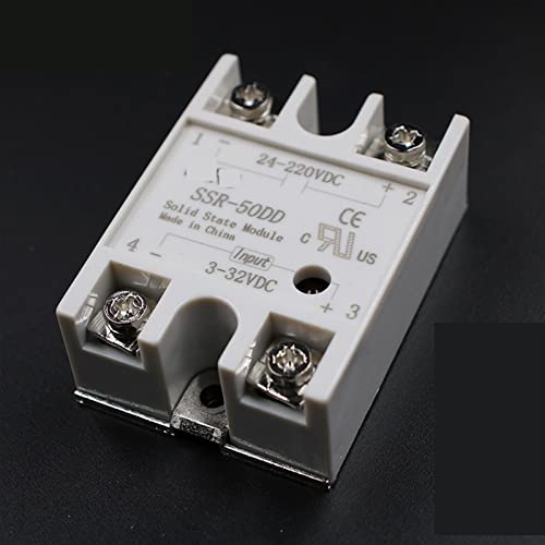 Relé de estado sólido SSR 50DD de 50A para automatizar maquinaria con control industrial CC