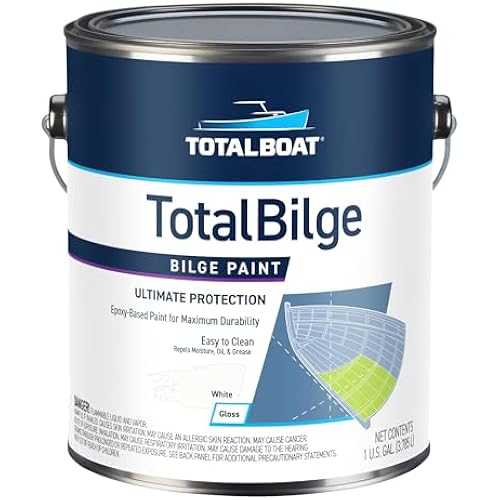 TotalBoat TotalBilge Marine Epoxy Bilge Paint for Boats - White Gallon