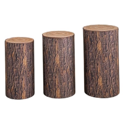 Fundas de soporte de cilindro de tocón de árbol elásticas para fiestas y cumpleaños 2