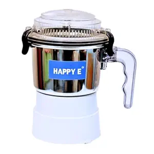 HAPPY E Stainless Steel Sujata Chutney Steel Jar Mixer Grinder 400ML(Silver, White)