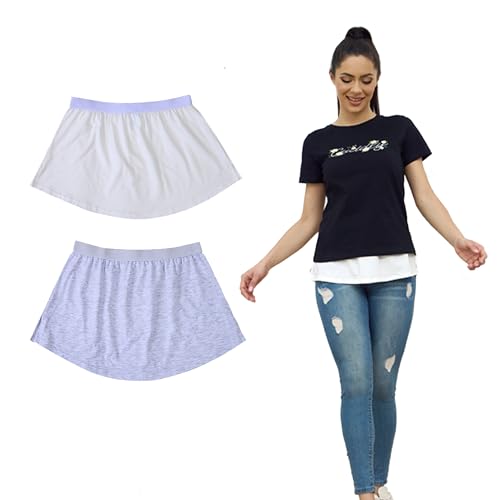 Extensor de Camisa para Mujeres 2 Piezas, Top Falso Ajustable para Superponer, Extensión de Falda...