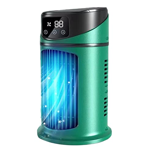 DieffematicKTY Aire Acondicionado Portatil Desktop cooling Fan Portable Air conditioner with timer Function Small Air Cooler (Color : Green)
