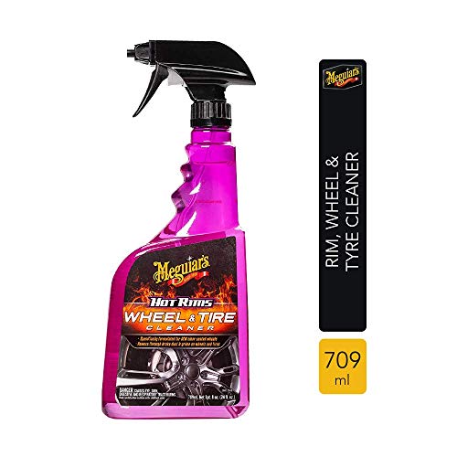 Meguiar’s Hot Rims All Wheel & Tire car Cleaner Spray (709 Ml), Xtreme Cling Foam,vigorously clings to Vertical Surfaces, dissolves Break dust & Grime .Leaves Rims with Brilliant Shine