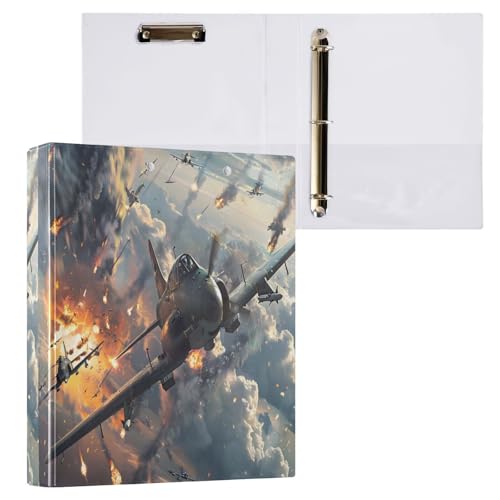 Classeur 3 anneaux grand format 3,8 cm Fighter Jets pour archiver 200 feuilles de cours