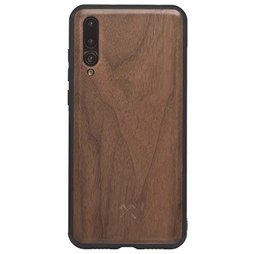 Woodcessories - Case Compatible with Huawei P20 Pro Made of Real Wood, EcoBump(Walnut)