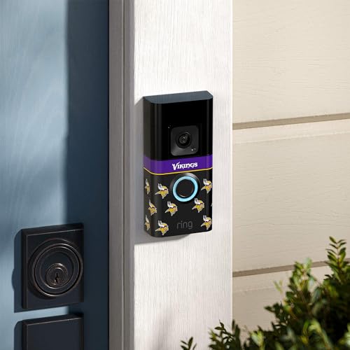 Image of All-New Limited Edition, Official NFL Faceplate for Ring Doorbells - Video Doorbell 3, Video Doorbell 3 Plus, Video Doorbell 4, Battery Doorbell Plus, and Battery Doorbell Pro | Minnesota Vikings