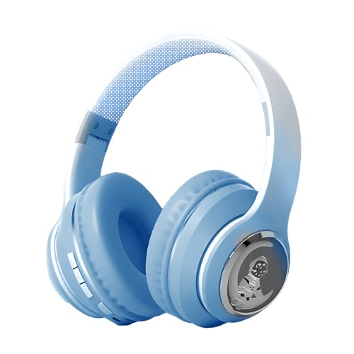 GameSir Newly Launches Astro Junior Premium, Wireless Bluetooth, Over-Ear Headphones, Foldable, and Built-in Mic,5 Hours of Music & Talk Time, Ideal for Kids & Adults Men & Women (Blue)
