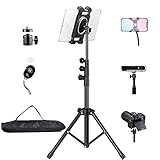 Tripod Floor Stand for iPad Pro/iPhone/Projector/DSLR NUPod Aluminum Lightweight Max Height 68' w....