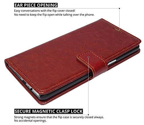 Image of Pinaaki Enterprises Samsung Galaxy M14 5G Flip Case | Premium Leather Finish Flip Cover | with Card Pockets | Wallet Stand |Complete Protection Flip Cover for Samsung Galaxy M14 5G - Brown