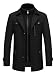 Autsel Herren Mantel Winter Warme Stehkragen Jacke Business Mid-Length