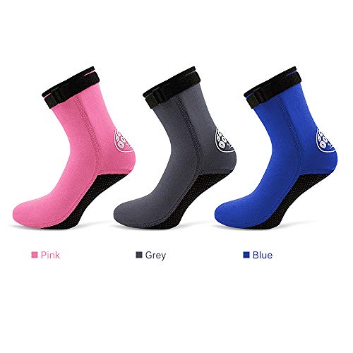 KKmoon Meias de mergulho de neoprene 3MM Botas de mergulho Sapatos de água Botas de praia Botas de m