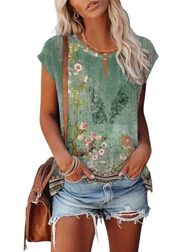 Tanmolo Damen T-Shirt Oberteile Top Sommer mit Flügelärmeln &...