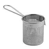 Edelstahlsieb mit tiefem Korb für effiziente Zubereitung und Kochen von Nudeln und...