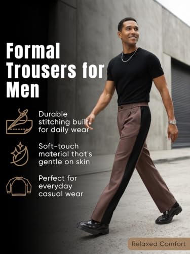 Image of GRECIILOOKS Men's Stretchable Track Pants | Comfortable & Stylish Trousers for Men | Formal & Casual Pant for Man | Breathable Summer Pant with Elastic Button Closure & Korean Style Travel With Pocket