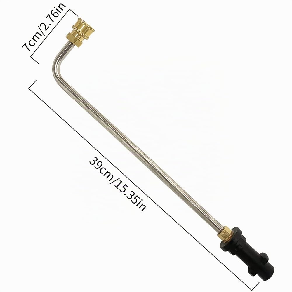 Herramientas limpieza canalones para Karcher K2 K3 K4 K5 K6 K7, varilla extensión lavado a presión Lanza limpiador canalones con 5 boquillas pulverización lavadora a presión Limpiador(90 grados)