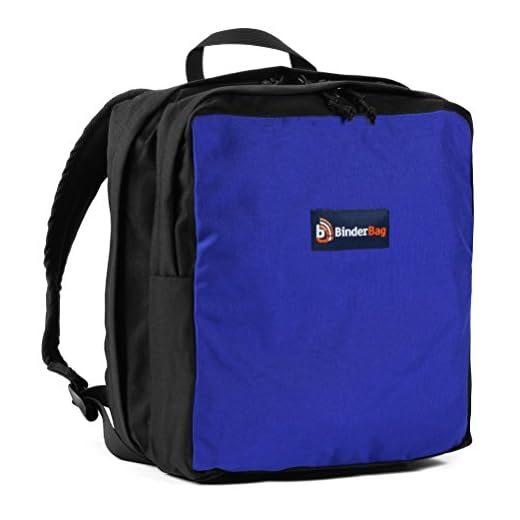 BinderBag Backpack Zippered 3-Ring Binder Bag (Blue)