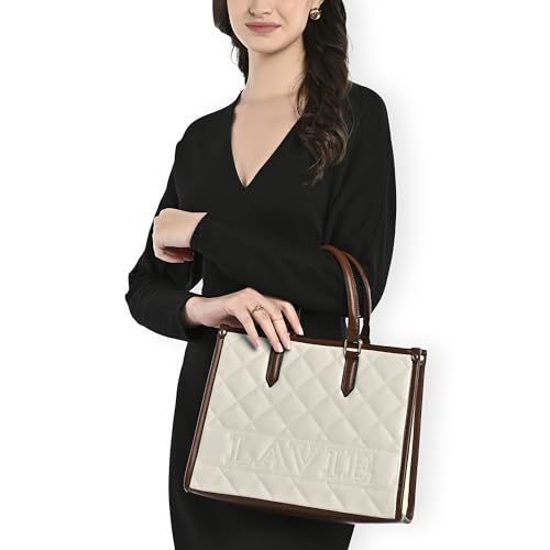 Image of Lavie Women's Quilt Jessa Box Satchel Bag | Satchel Handbag for Work | Ladies Purse | Stylish Shoulder Bag | Gift for Women