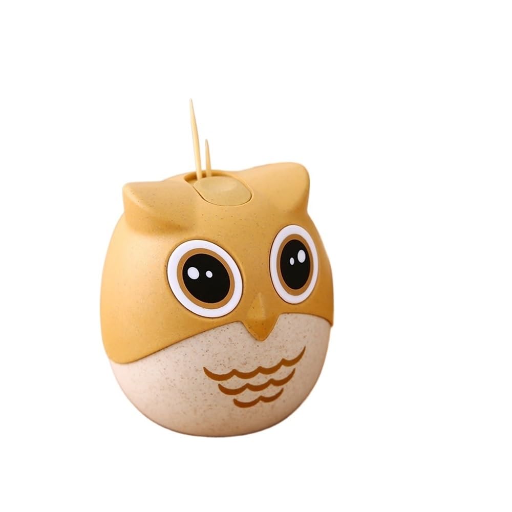 TIANSHENGQI Hand Pressing Automatic Pop-up Toothpick Box Creative Owl Personality Cute Home Restaurant Press Type