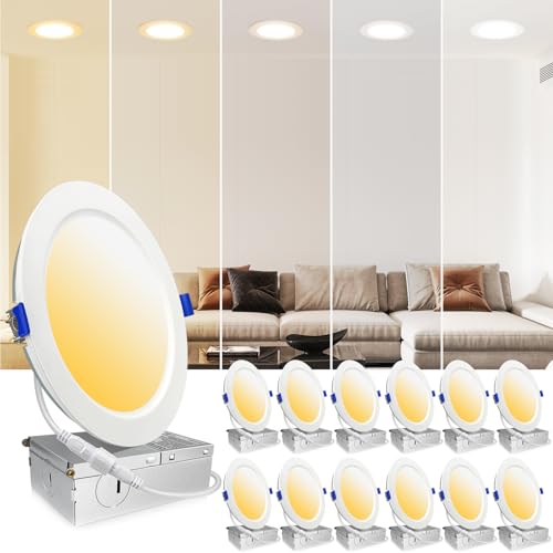 LTBLIGHT 12-Pack 6-Inch LED Recessed Lights 2000lm