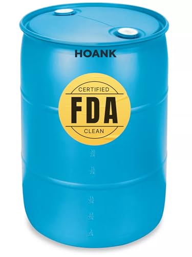 HOANK 55-Gallon Water Storage Barrel, BPA Free, Emergency Water Supply - Eco Friendly - Made in USA...