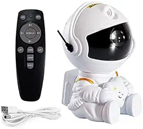 Projetor Astronauta Transforme Seu Ambiente em uma Galáxia Estrelada! Controle Remoto Alimentação USB