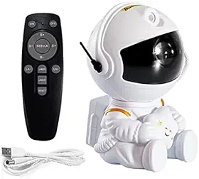 Projetor Astronauta Transforme Seu Ambiente em uma Galáxia Estrelada! Controle Remoto Alimentação USB