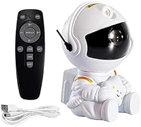 Projetor Astronauta Transforme Seu Ambiente em uma Galáxia Estrelada! Controle Remoto Alimentação USB