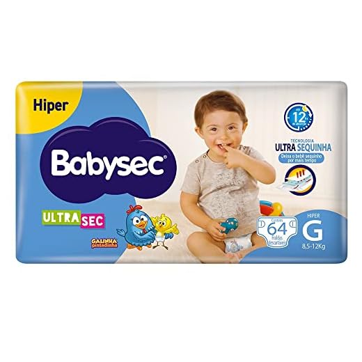 Fralda Babysec Galinha Pintadinha Ultrasec G 64 Unids