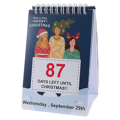 1 Pc Cuenta Regresiva Para Navidad Calendario Festivo 2023 Calendario De Luz Led Calendario De Pie Para Navidad Calendario Navideño Familiar Grabadora Papel