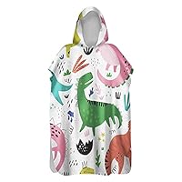 Morbuy Poncho Asciugamano Con Cappuccio Per Bambini – Stampa Scoiattolo, 75x110cm, Microfibra A Asciugatura Rapida
