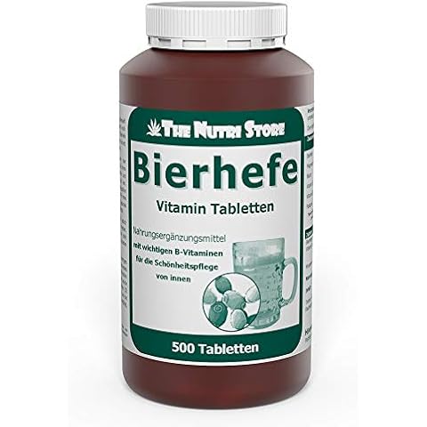 Bierhefe 500 mg Vitamin Tabletten 500 Stk. - mit wichtigen B-Vitaminen für die Schönheitspflege von innen Cover