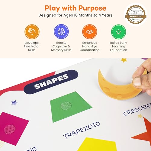 Image of Busy Binder Book Combo Set 2 Books for Toddlers 1-3 Years, Educational Learning Toys for Kids, Montessori Activity Toy, 16 Pages Each, Shapes Animals Vehicles Counting, Kids Gift Boys Girls