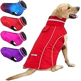 Doglay Dog Coats - Waterproof Winter Jacket with Pocket, Reflective Turtleneck, Warm & Adjustable for Small to Large Dogs