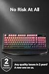 Wireless Gaming Keyboard, 2.4G/Bluetooth/Wired 3-Mode | Software Programmable RGB, Gasket Structure, Cloud-Like Soft Keys, Ideal for Writers & Gamers