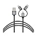 Produktbild 3SixT 3S-1127 3in1 Kabel mit Textilmantel sowie Metallsteckern mit Micro-USB, USB-C und Lightning Anschluss