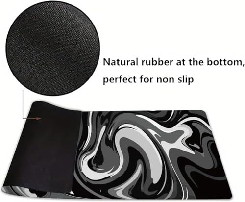 Image of Saco XXL Gaming Mouse Pad for PC - Large Desk Mat 900x400x3mm, Extended Non-Slip Rubber Base, Waterproof Surface, Fluid Design, Big Keyboard Mouse Pad for Office & Home Setup