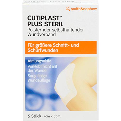Cutiplast plus sterile wound dressing 5 cm x 7 cm, 5 pcs.