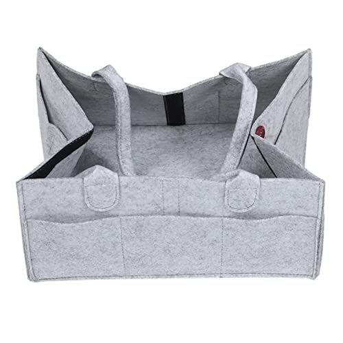 SMEJS Organizador de Caddies de pañales Plegables Bolsa de Almacenamiento de Tapa extraíble Toya for niños Caja de Bolsas portátiles for la Mesa de Cambio de automóvil