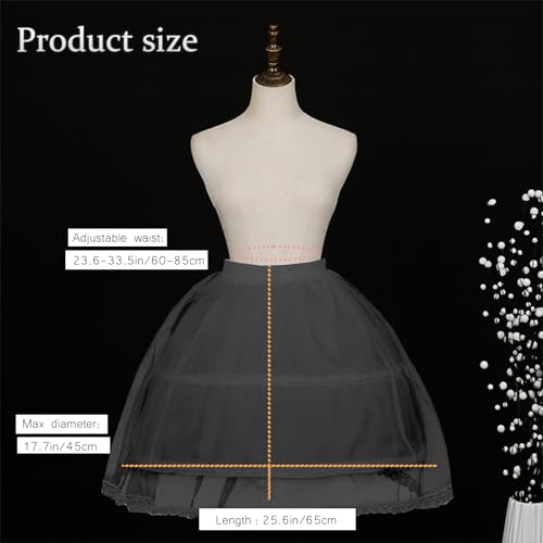 Girls Petticoat Wedding Flower Girls Underskirt with 2 Hoops Full Slip Elastic Child's Crinoline Underskirt White2