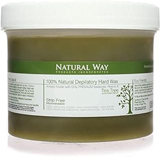 Natural Way Hard Wax: Face & Body Waxing | Tea Tree Formula Microwaveable - 24oz