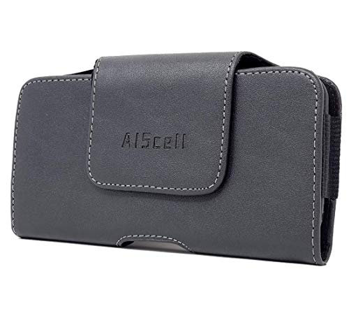 Side Load Black Faux Leather Pouch Magnetic Flap Carrying Case Swivel Belt Clip Holster,Compatible Galaxy S10 , S9 , S8 ,With Hybrid Protective Skin Cover 6.1X 3.5X0.6 Inches #TOP1